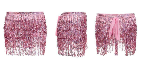 Summer Mini Party Skirt - Tassel fringe sequin